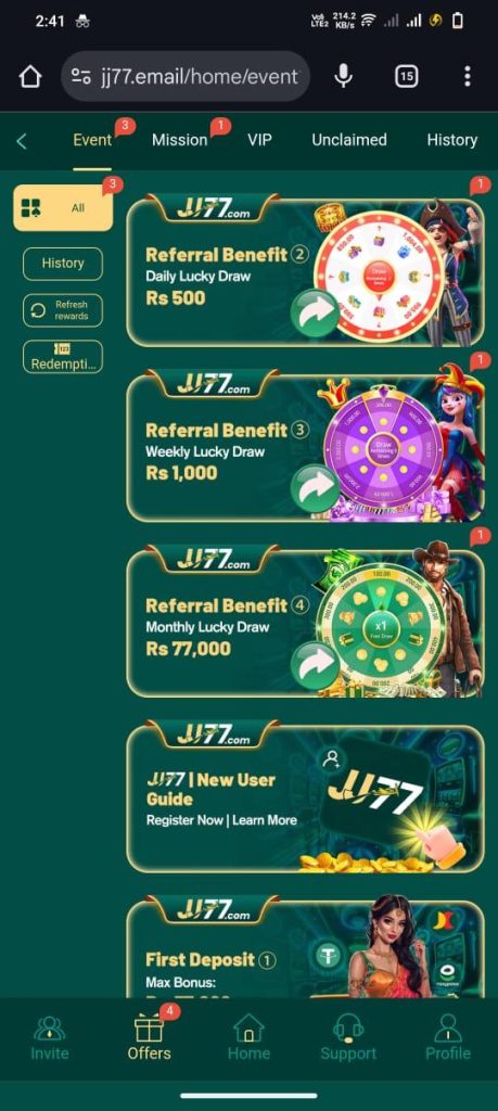JJ77 Game App